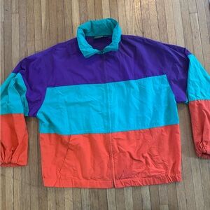 🔥 Vintage 90’s American Eagle Outfitters multicoloured windbreaker jacket XL